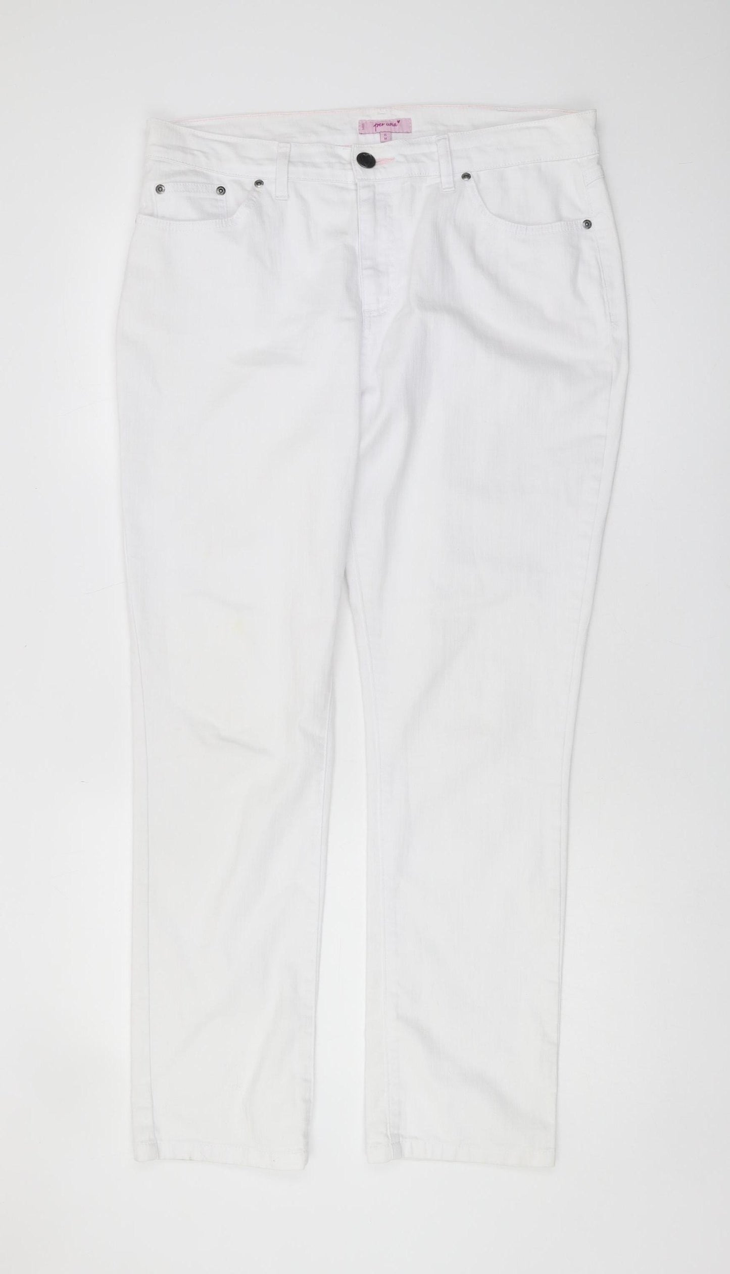 Marks and Spencer Women’s White Straight Jeans Size 16