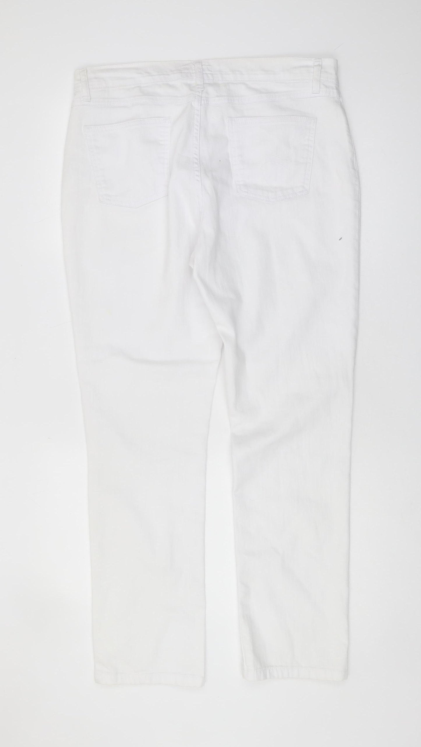 Marks and Spencer Women’s White Straight Jeans Size 16