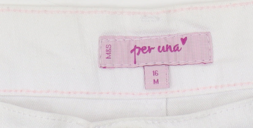 Marks and Spencer Women’s White Straight Jeans Size 16