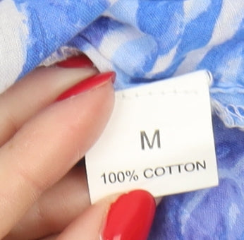 Pistachio Women's Blue Paisley Blouse M