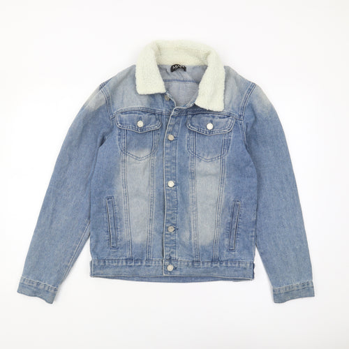 boohooMAN Men's Blue Denim Jacket Size S