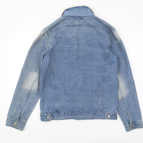 boohooMAN Men's Blue Denim Jacket Size S