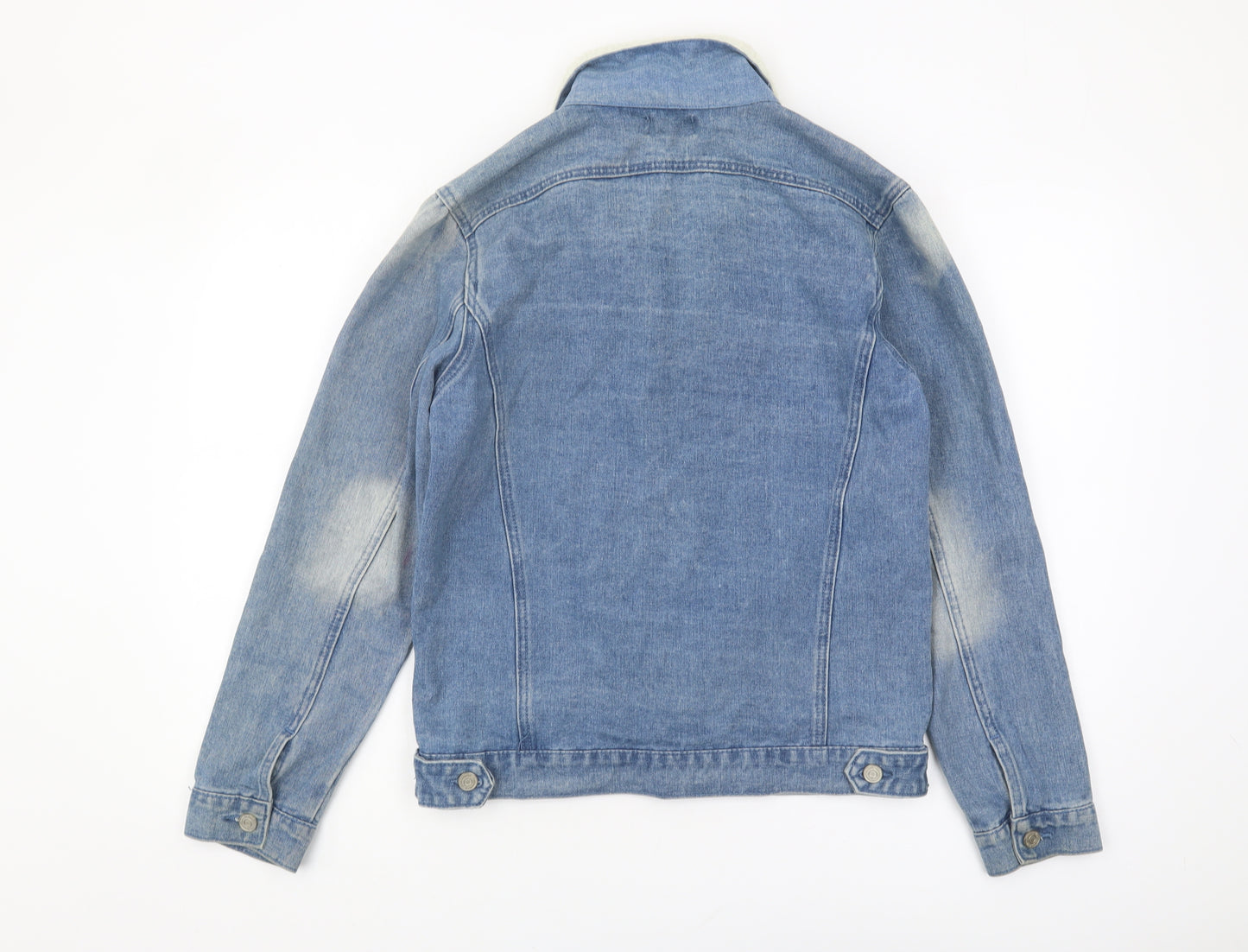 boohooMAN Men's Blue Denim Jacket Size S