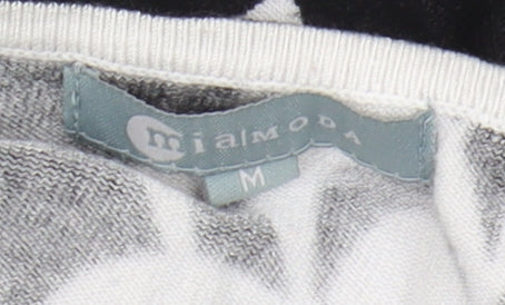 MiaModa Women's Black Floral Pullover Jumper, M