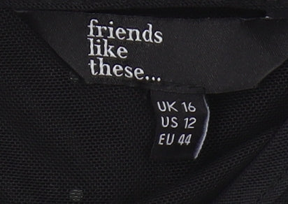 Friends Like These Black Long Sleeve Studded Dress