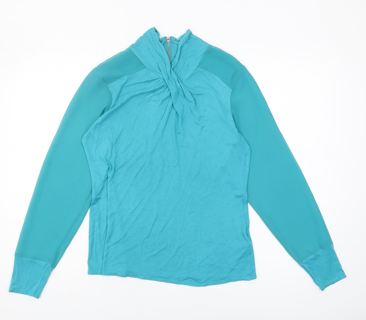 Karen Millen Women's Blue Long Sleeve Top, Size 14