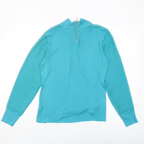 Karen Millen Women's Blue Long Sleeve Top, Size 14