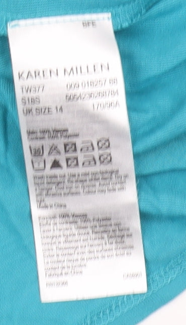 Karen Millen Women's Blue Long Sleeve Top, Size 14