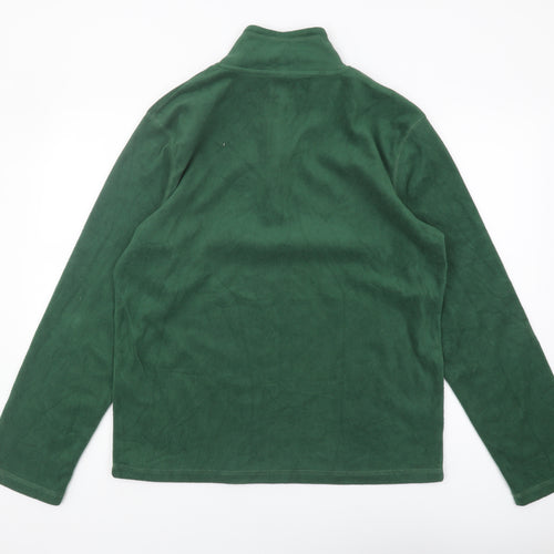 Hutson Harbour Men's Green 1/2 Zip Fleece Sweatshirt L