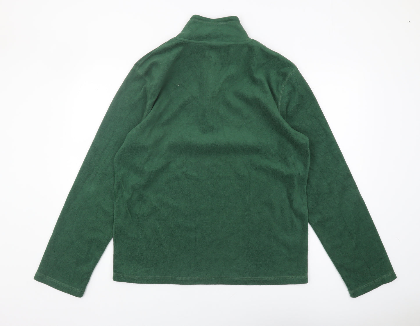 Hutson Harbour Men's Green 1/2 Zip Fleece Sweatshirt L