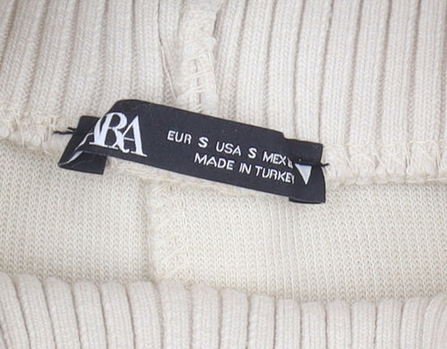 Zara Women's Beige Roll Neck Sleeveless Vest Size 8