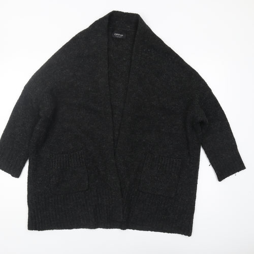 Zara Women's Black Cardigan, M, Relaxed Knit Style