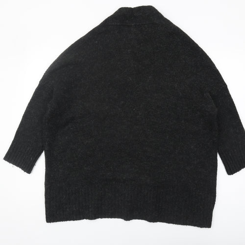 Zara Women's Black Cardigan, M, Relaxed Knit Style