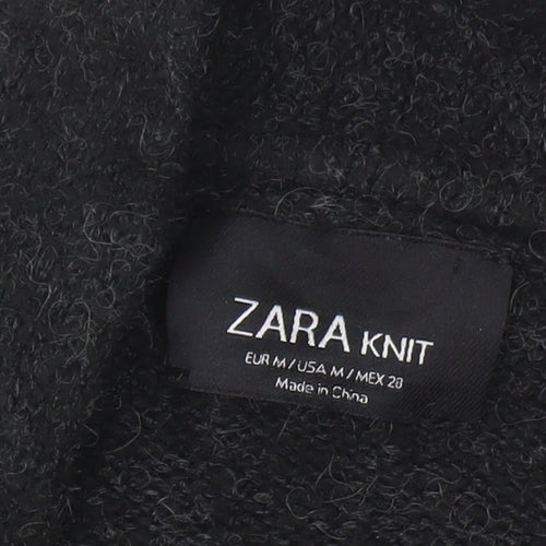 Zara Women's Black Cardigan, M, Relaxed Knit Style