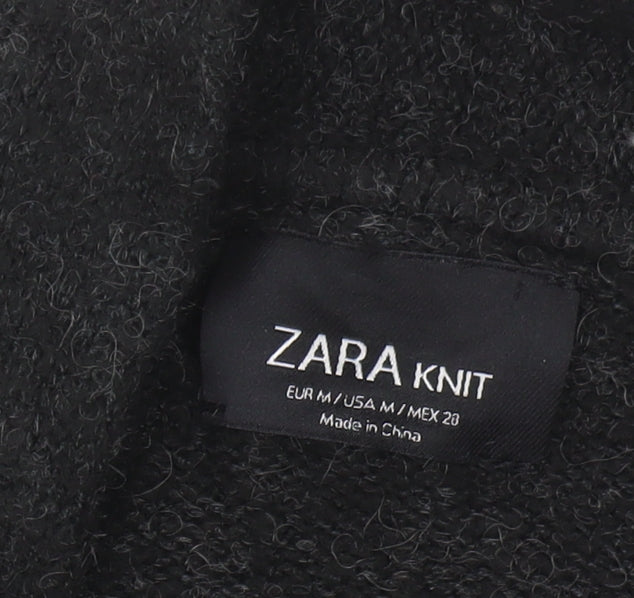Zara Women's Black Cardigan, M, Relaxed Knit Style
