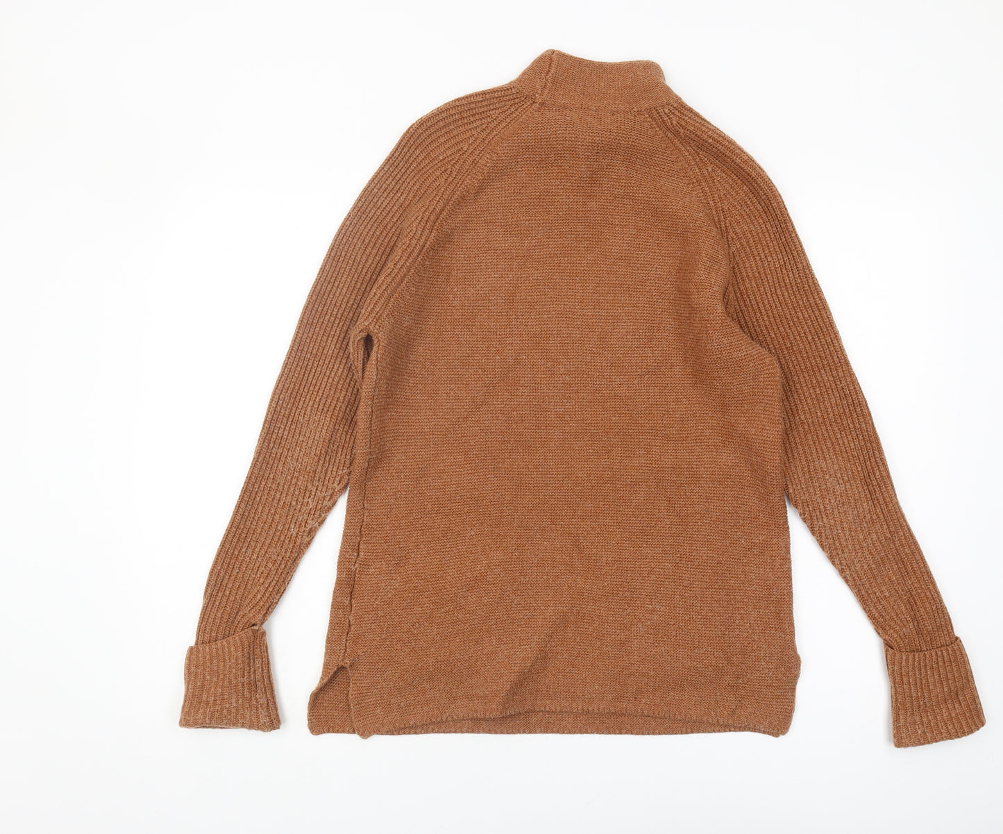 Warehouse Women's Brown Mock Neck Jumper Size 8