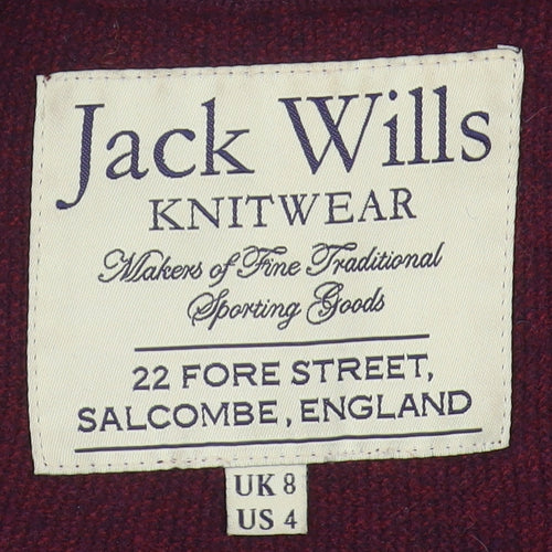 Jack Wills Women's Red Pullover Jumper Size 8