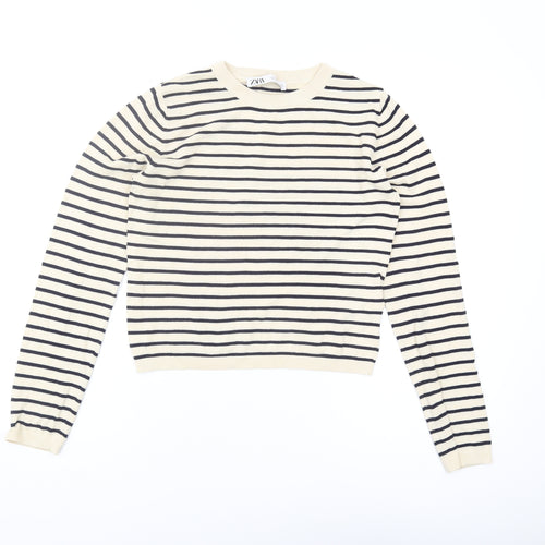 Zara Women's Striped Pullover Jumper Size S