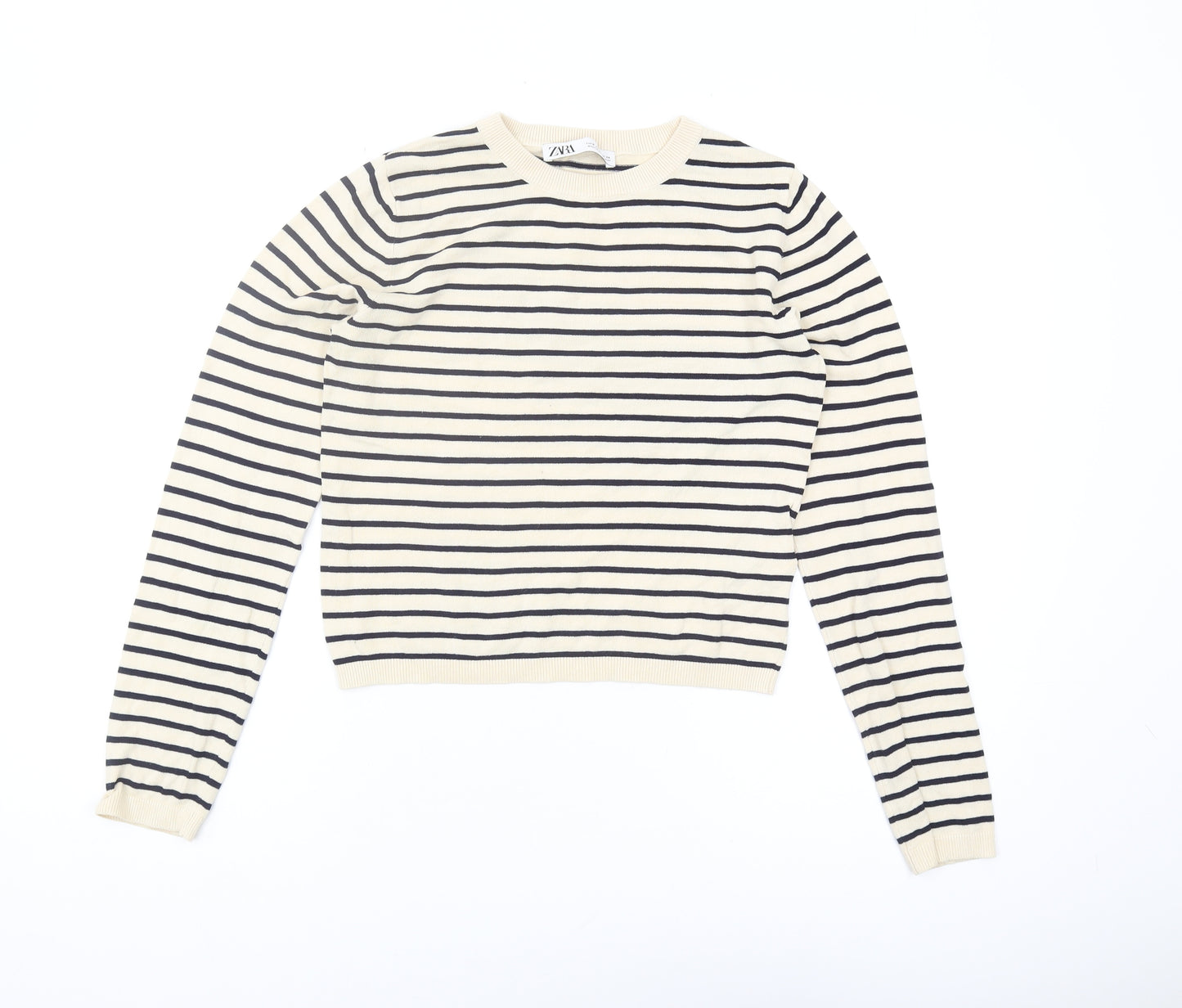 Zara Women's Striped Pullover Jumper Size S
