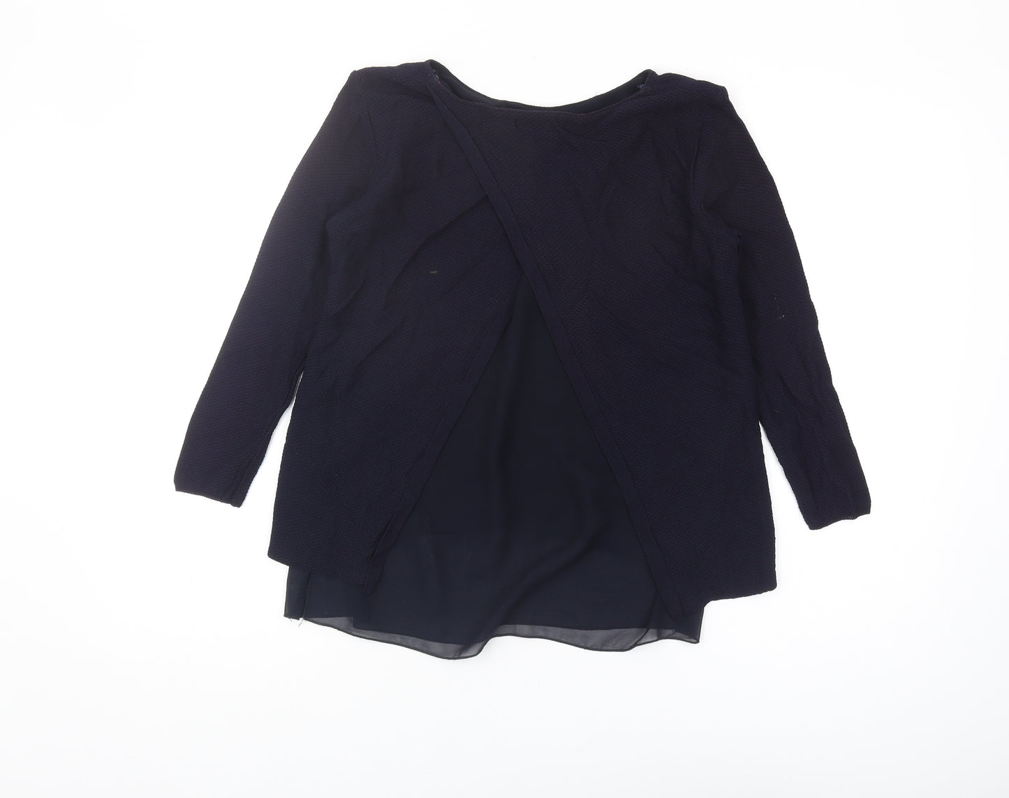 Zara Women's Black Knit Blouse, Size S, Round Neck