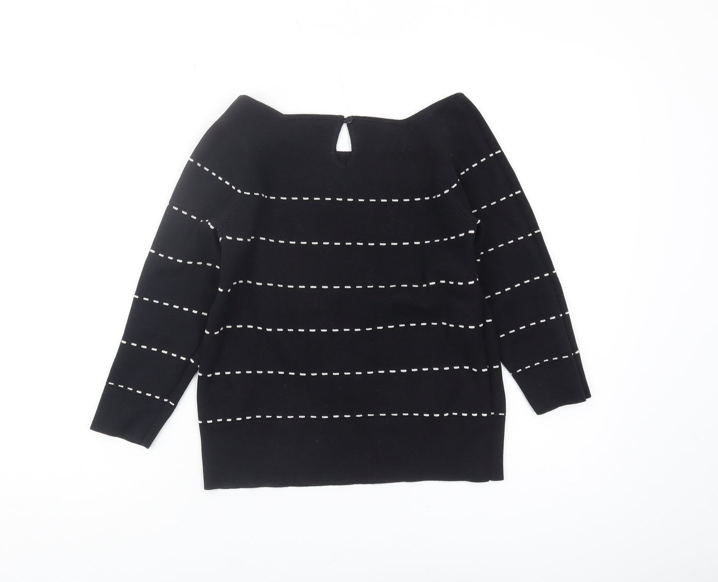 Monsoon Women's Black Pullover Jumper, Size 8, Cotton