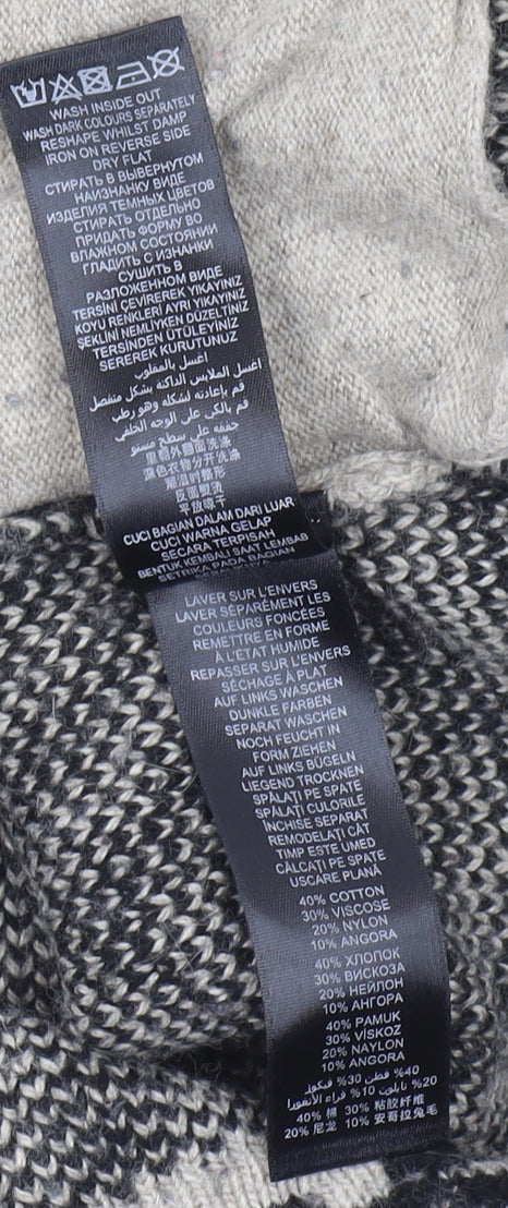 Betty Jackson Black Women's Cardigan, Size 12, Geometric Knit