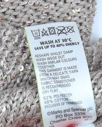 Marks and Spencer Women's Gold Cardigan Size 18