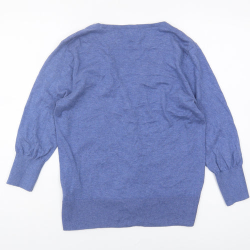 Monsoon Women's Blue V-Neck Cardigan Size 12