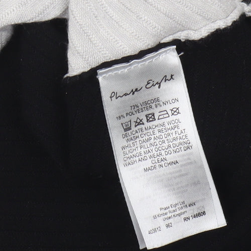 Phase Eight Women's Black High Neck Jumper M