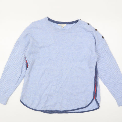 White Stuff Women's Blue Crew Neck Jumper Size 14