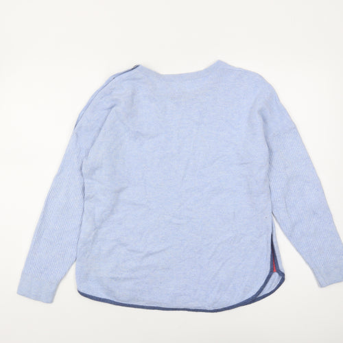 White Stuff Women's Blue Crew Neck Jumper Size 14