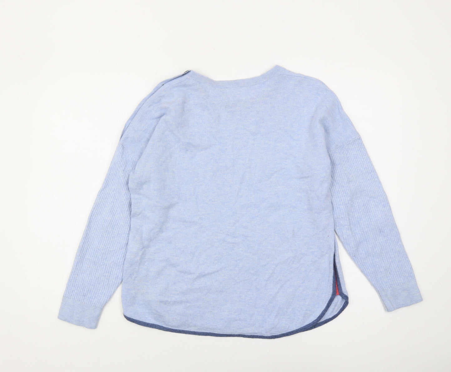 White Stuff Women's Blue Crew Neck Jumper Size 14