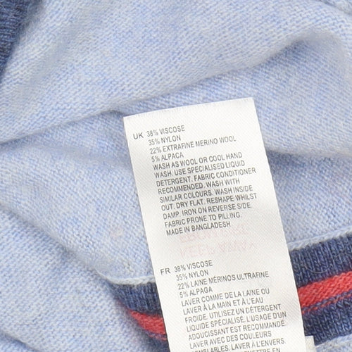 White Stuff Women's Blue Crew Neck Jumper Size 14