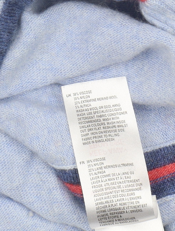 White Stuff Women's Blue Crew Neck Jumper Size 14