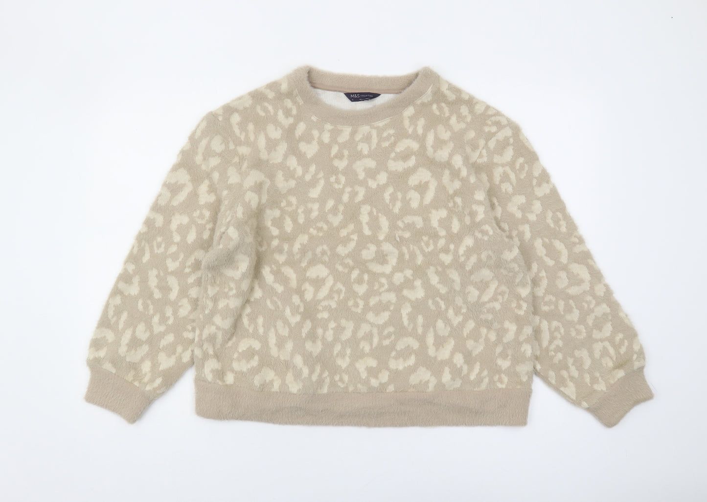 Marks and Spencer Women's Beige Animal Print Pullover Jumper