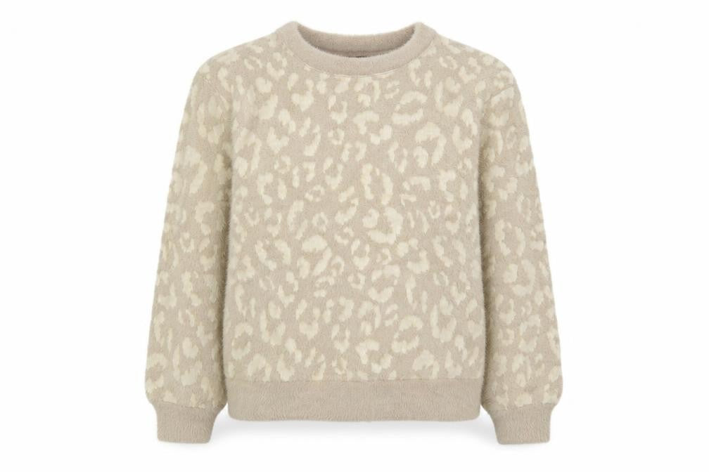 Front view of Marks & Spencer Women's Beige Animal Print jumper