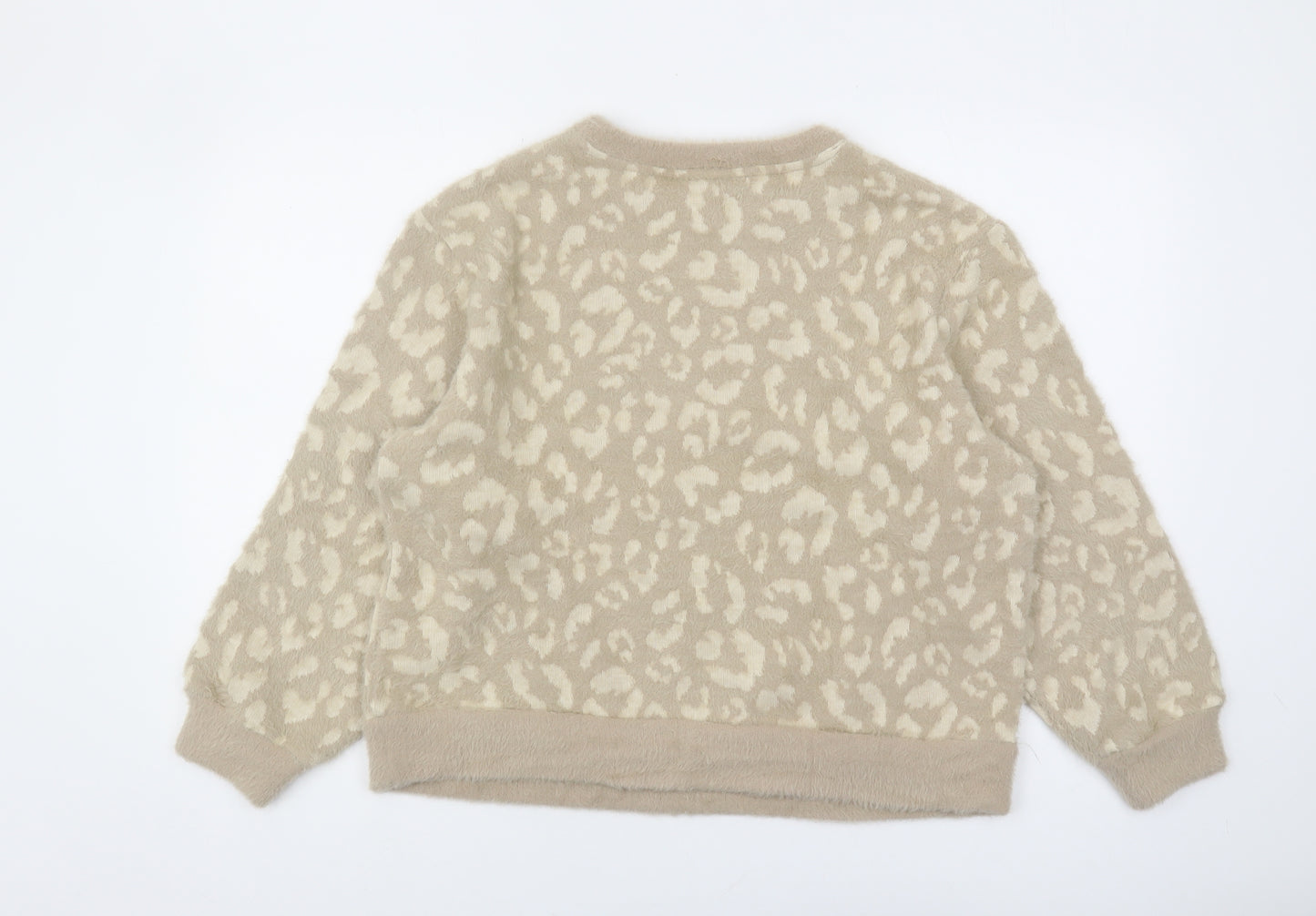 Marks and Spencer Women's Beige Animal Print Pullover Jumper