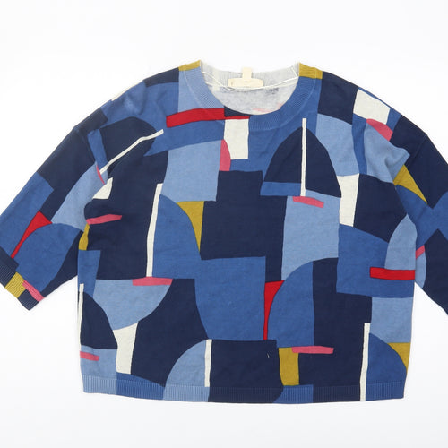 Seasalt Cornwall Women's Blue Geometric Jumper Size 12