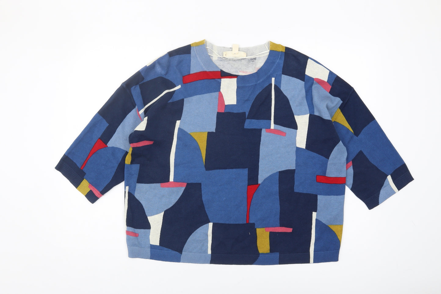 Seasalt Cornwall Women's Blue Geometric Jumper Size 12