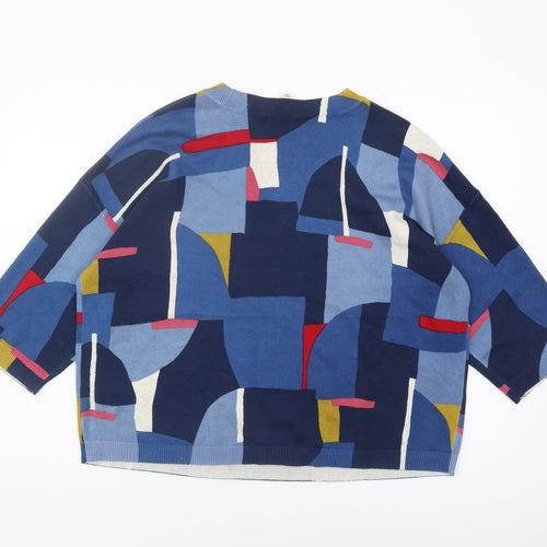 Seasalt Cornwall Women's Blue Geometric Jumper Size 12