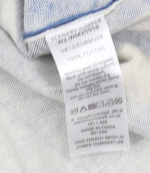 Seasalt Cornwall Women's Blue Geometric Jumper Size 12