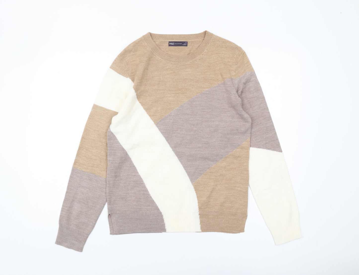 Marks and Spencer Women's Beige Pullover Jumper, Size 10