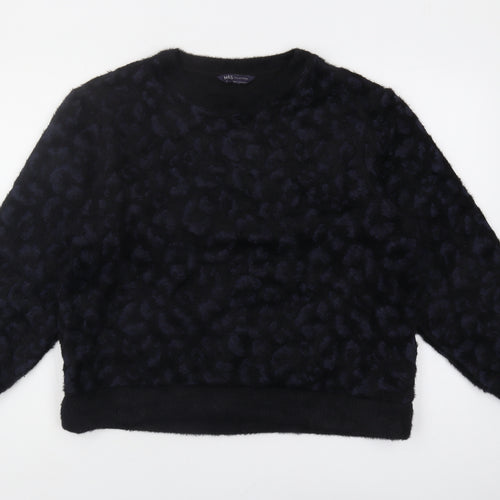 Marks and Spencer Women's Black Animal Print Jumper M