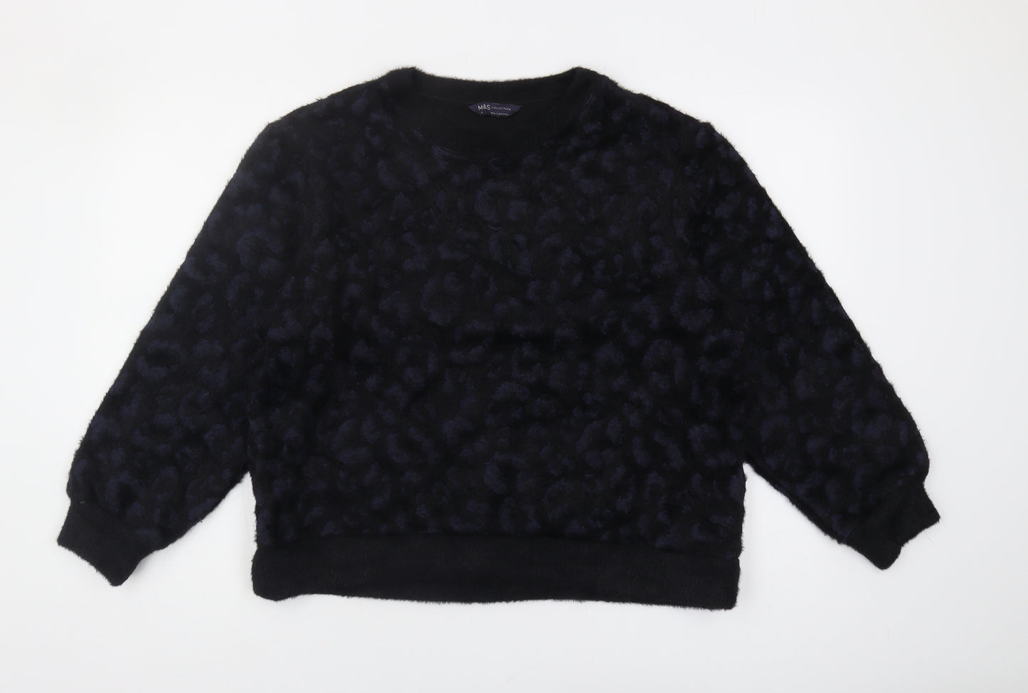 Marks and Spencer Women's Black Animal Print Jumper M