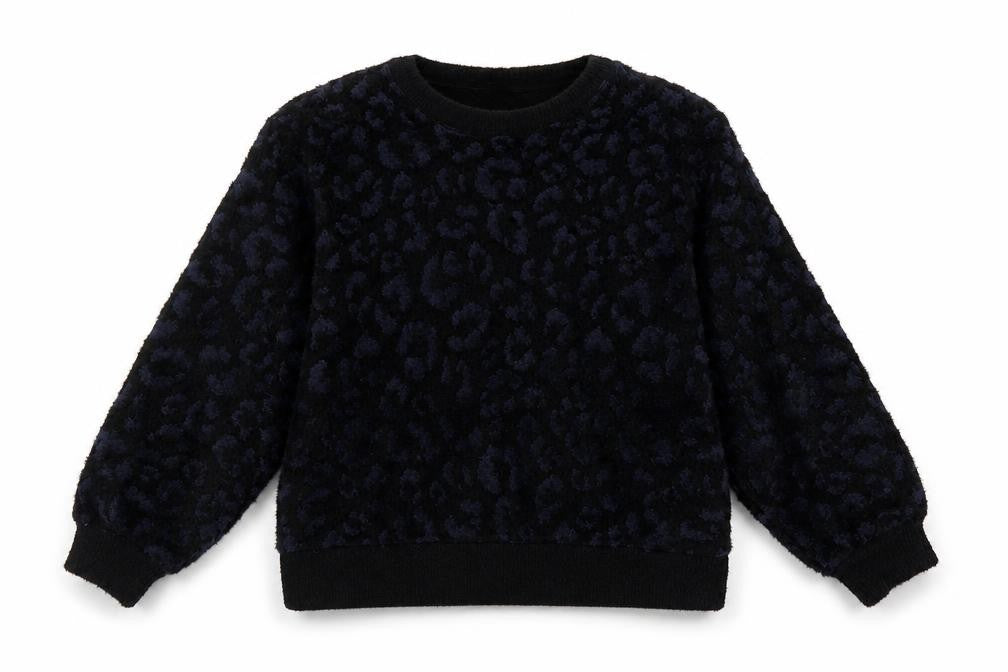Front view of Marks & Spencer Women's Black Animal Print Jumper M