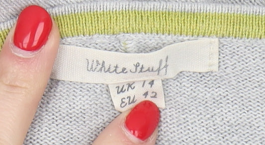White Stuff Women's Grey Pullover Jumper UK 14