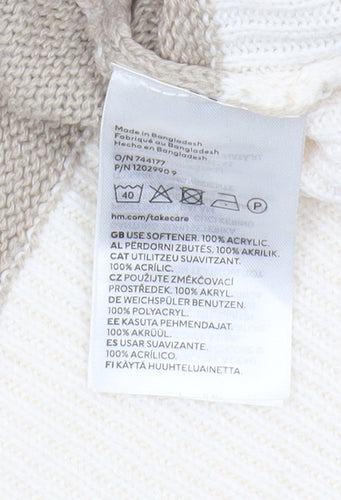 H&M Women’s Multicoloured XS Striped Pullover Jumper