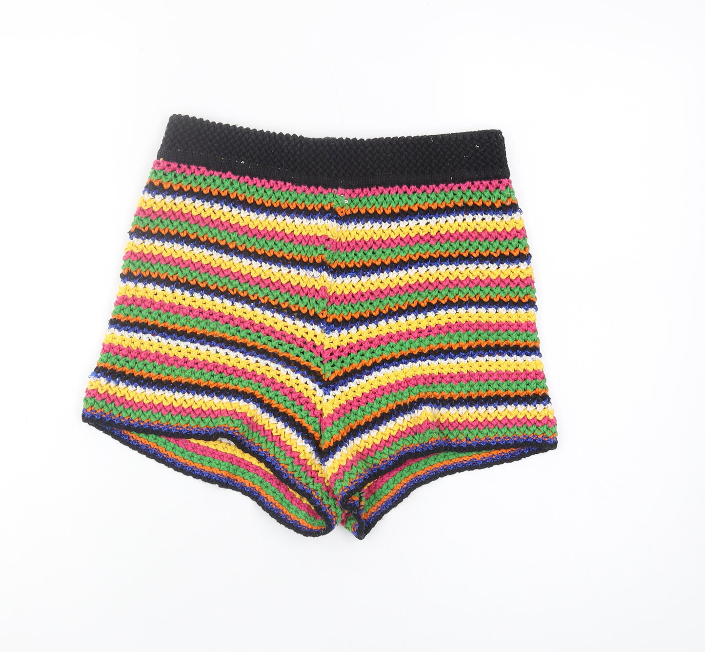 Zara Multicoloured Knit Women's M Striped Shorts