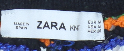 Zara Multicoloured Knit Women's M Striped Shorts