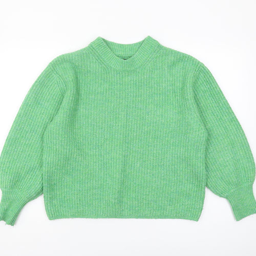 ASOS DESIGN Women's Green Mock Neck Jumper Size 4